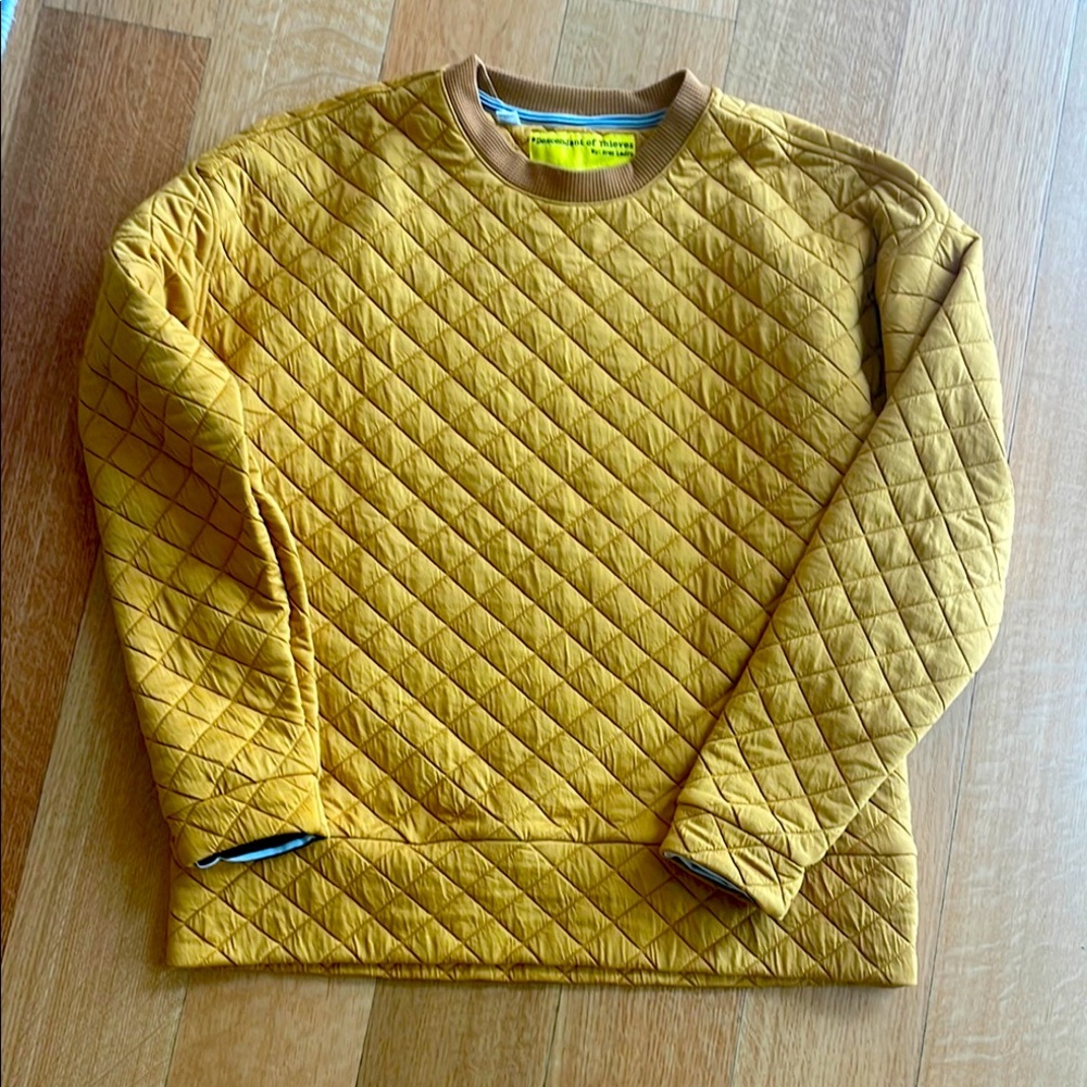 Men's Quilted Mustard Sweatshirt